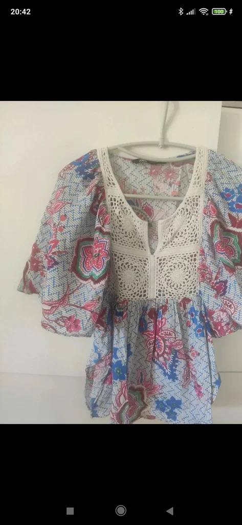 Top chemisier floral bordado M da Zara – photo 2